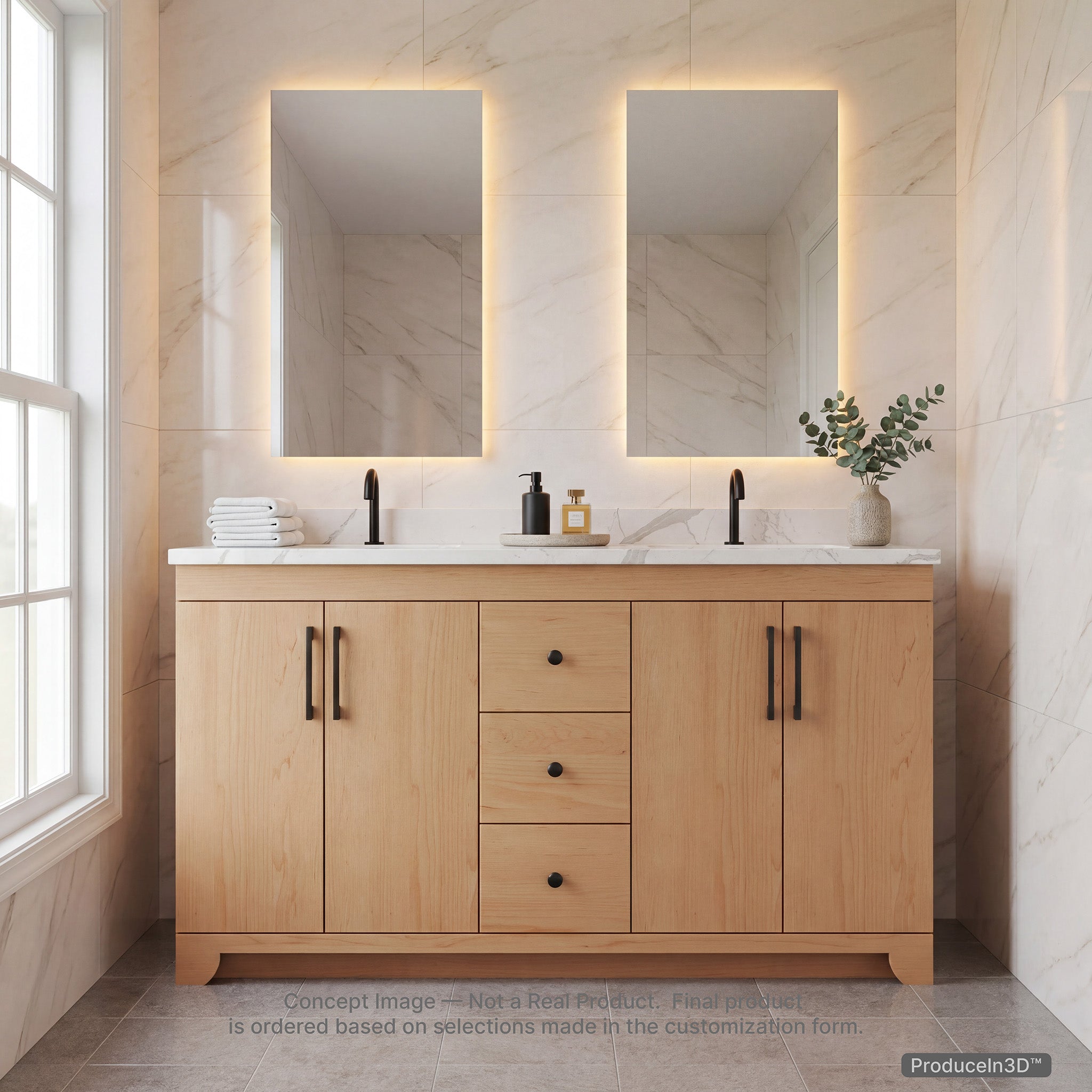 METTRO 60" Double Sink Vanity — Build System