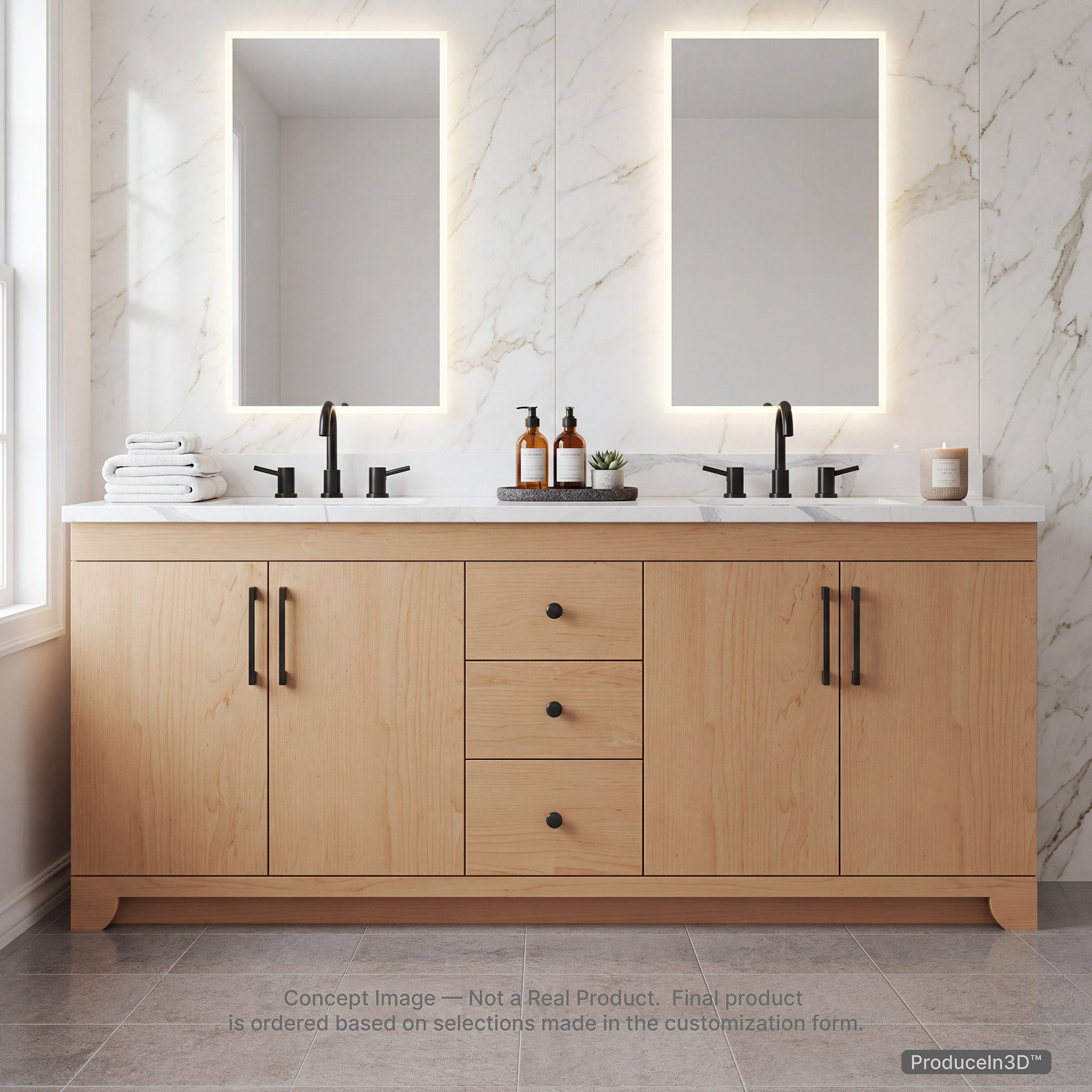 METTRO 72" Double Sink Vanity — Build System