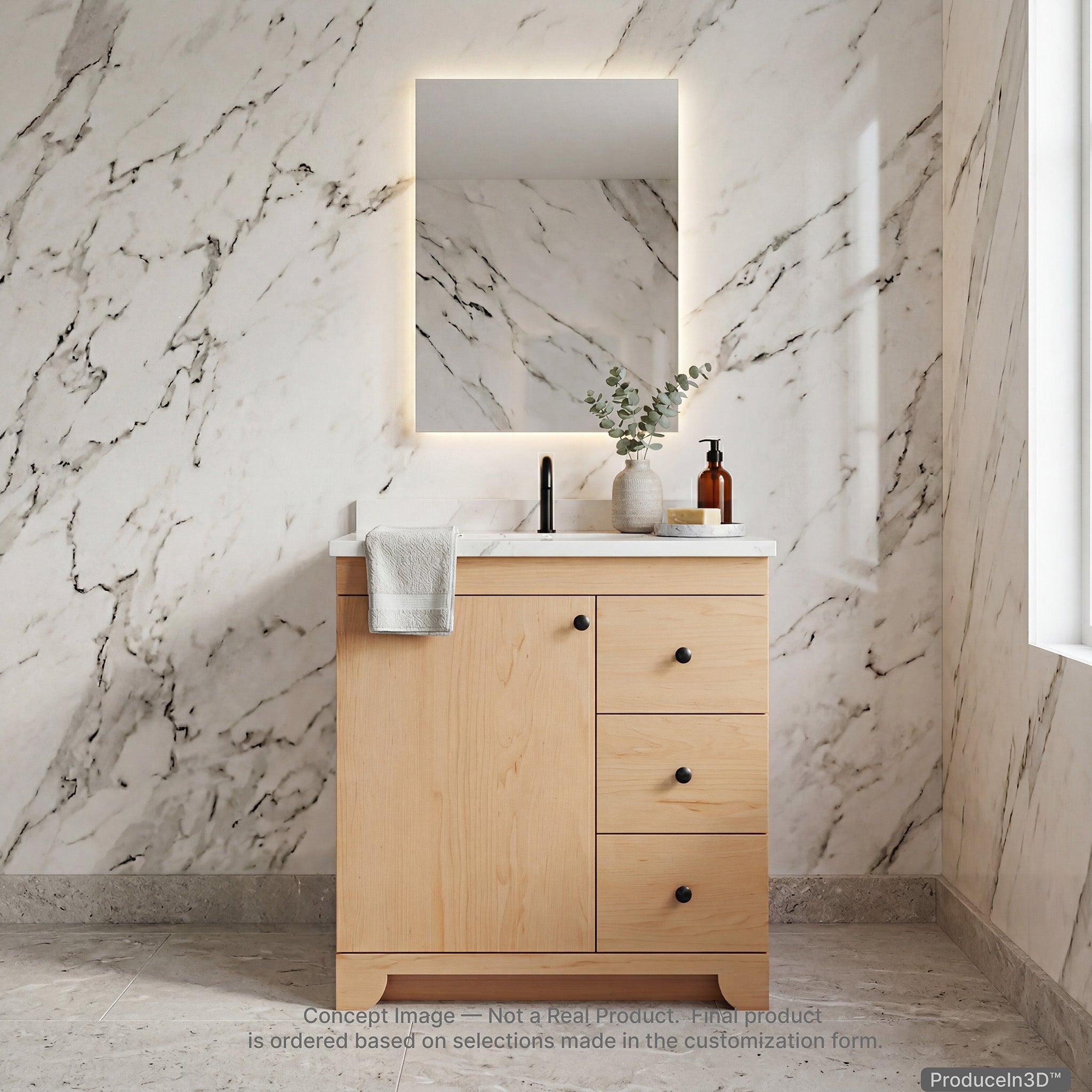 METTRO 30" RHD Vanity — Build System