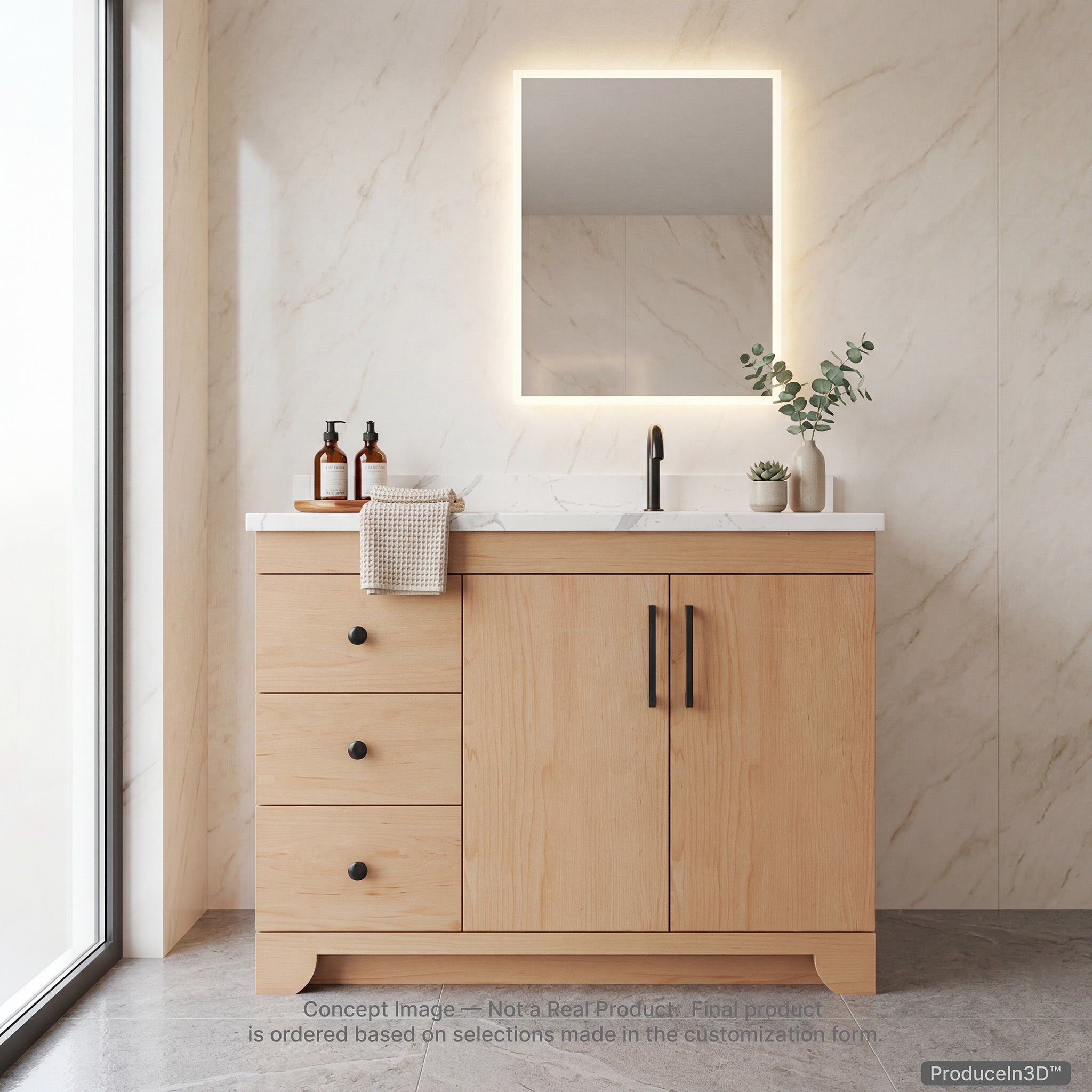 METTRO 36" LHD Vanity — Build System