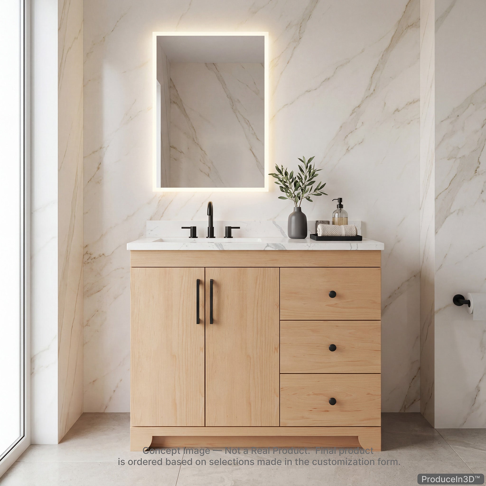 METTRO 36" RHD Vanity — Build System