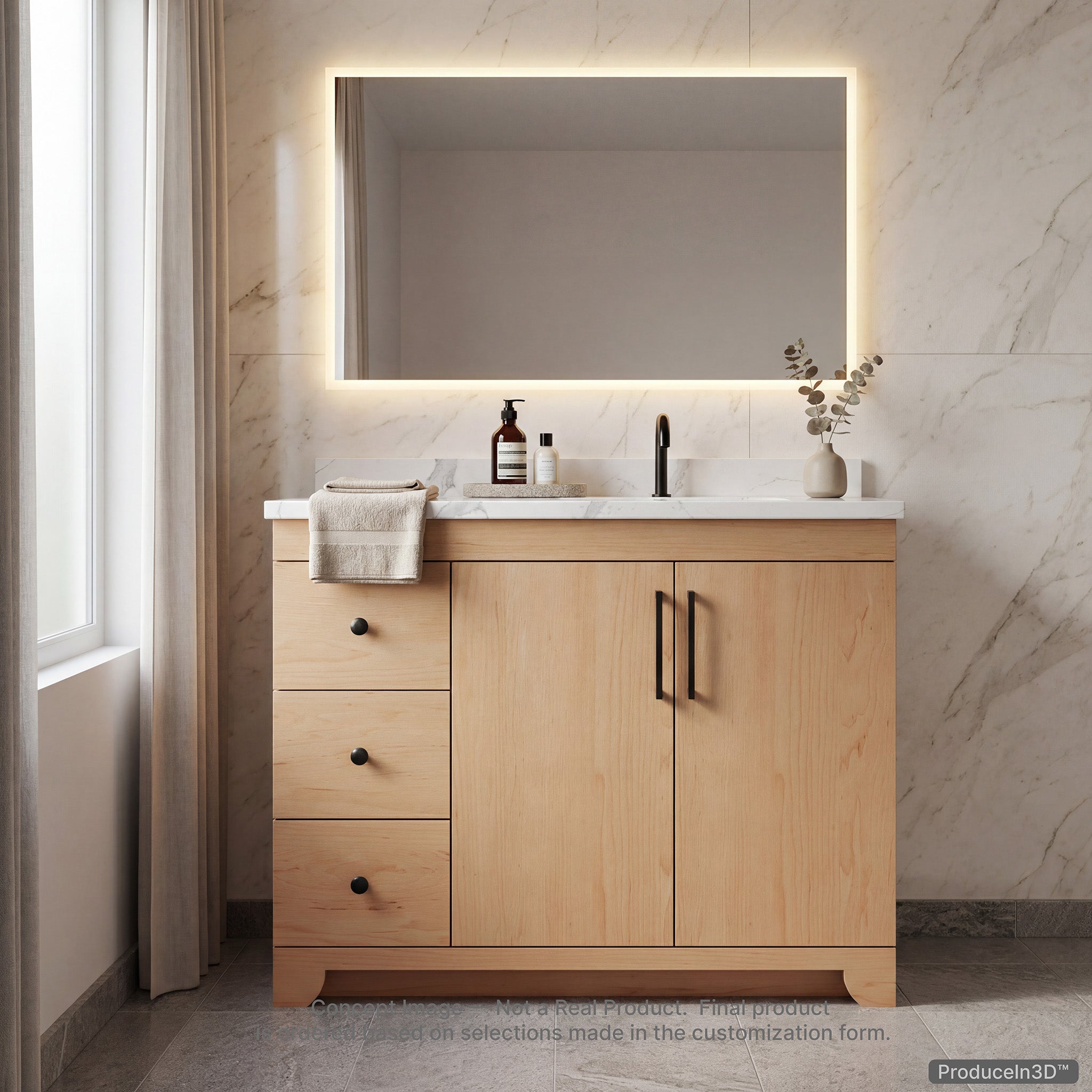 METTRO 42" LHD Vanity — Build System