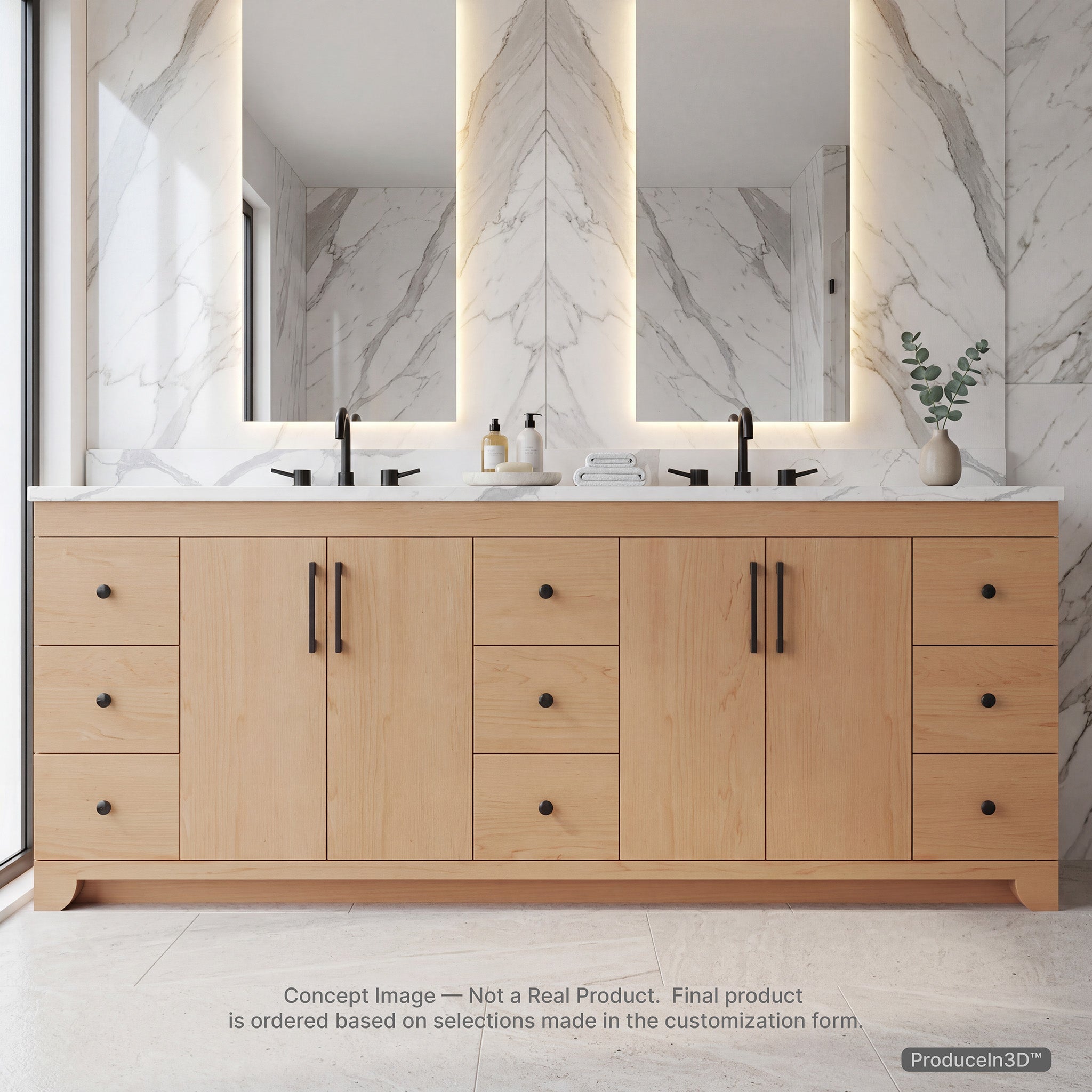 METTRO 84" Double Sink Vanity — Build System